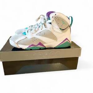 Nike Air Jordan Retro 7 Mineral Blue Violet Purple Youth Sneakers 7Y